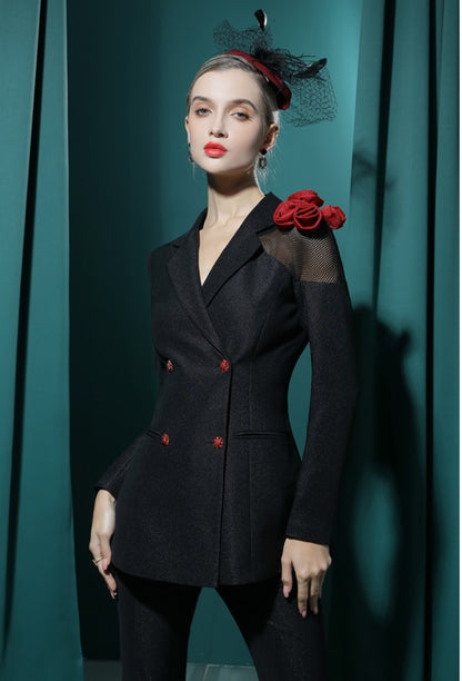 Black suit high-end two piece suit set Siana