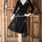 Vintage Black Wool organza Yarn Skirt- Sial
