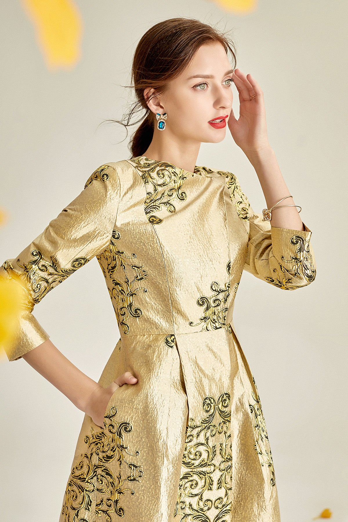 Autumn luxury retro jacquard dress jacket- Jiji