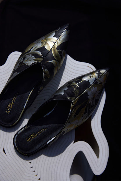 Retro Muller shoes slip sheepskin slippers leather shoes- Jan