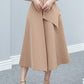 CAMEL BASIC MIDI SKIRT WITH FRONT PLEATED SKIRT- Lia