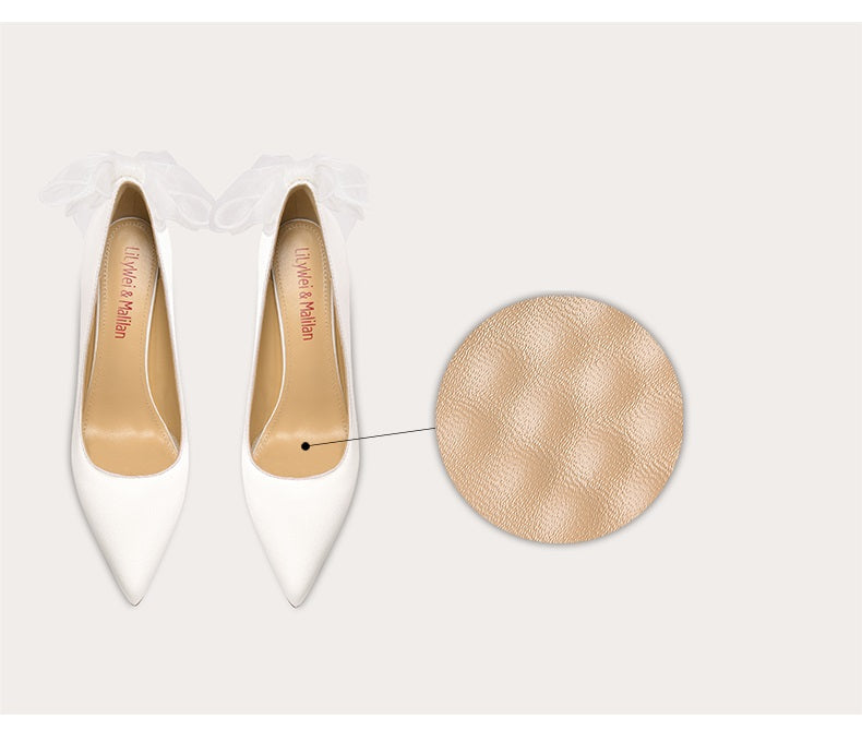 Wedding dress white high heels wedding shoes high-end- Litra