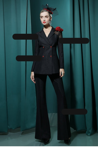 Black suit high-end two piece suit set Siana