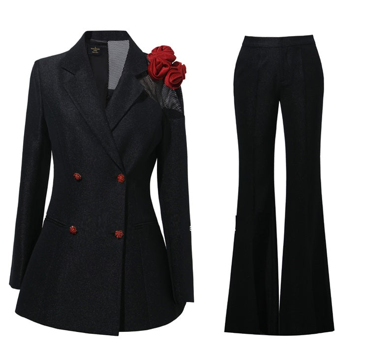 Black suit high-end two piece suit set Siana