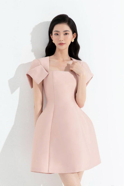 Peach elegant mini Dress-BRYNNE