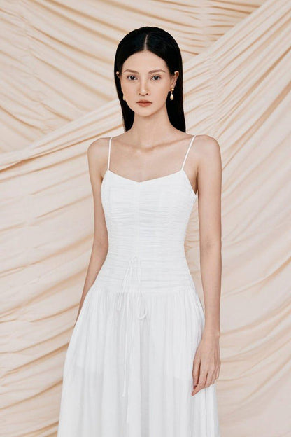 White retro cami dress-TORI