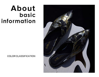 Retro Muller shoes slip sheepskin slippers leather shoes- Jan