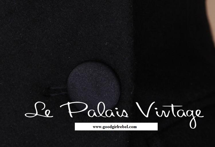 Vintage Retro thin waist peplum 100% woolen tail overcoat jacket- Jaki