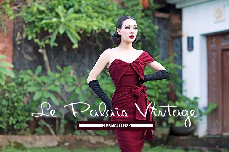 Le palais vintage Royal wine red fold bow sheath sexy dress- Bilo