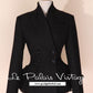 Vintage Retro thin waist peplum 100% woolen tail overcoat jacket- Jaki