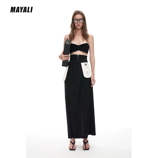 MAYALI double waist asymmetric deconstructed skirt - Nimmi