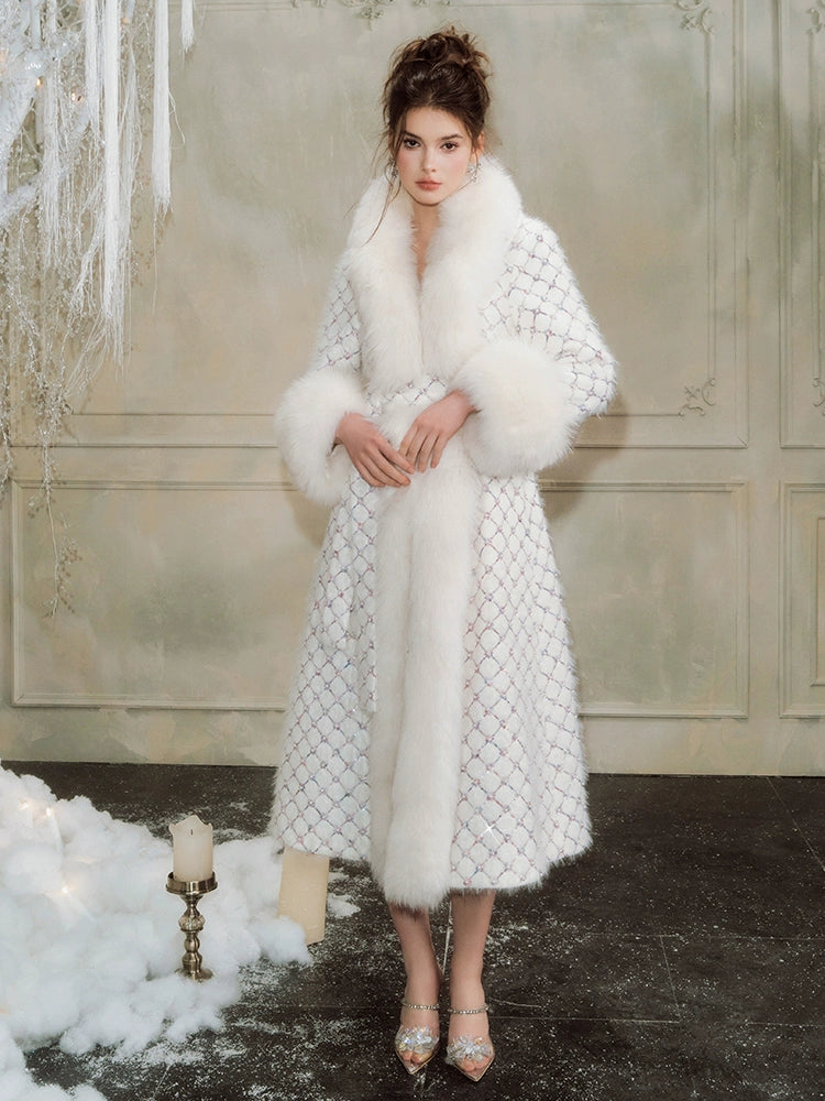 Wardrobes by Chen Elegant White Long Sleeve  Autumn Coat-Bala