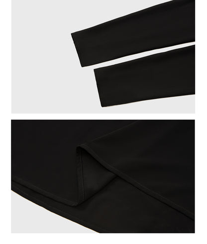 Retro long-sleeved sling dress- Mola