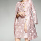 Luxury Rose Jacquard Embroidery Autumn and Winter Coat Mid-Length  Coat- Alis