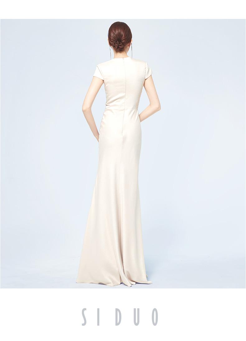 Limited edition high end evening dress banquet elegant  suit dress long spring and autumn evening dress-Farah