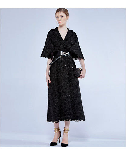 Siduo noble elegant autumn and winter lbd black cocktail dress - Seiko