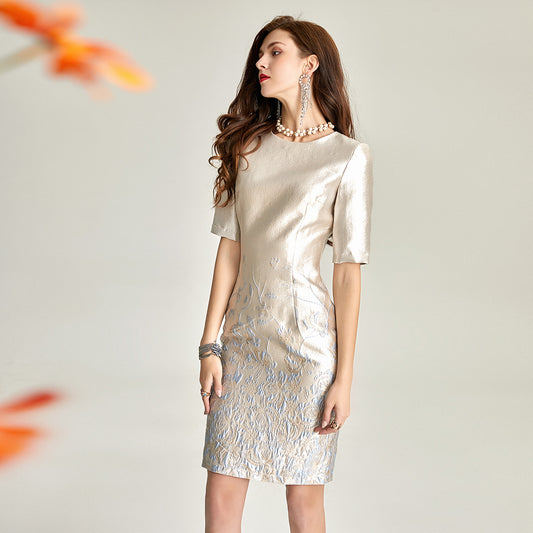 Autumn Jacquard Luxury Dress- Mia