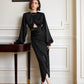 Two-piece suit set a classic high-waisted, pleated skirt and long-sleeved suit set- Fruta