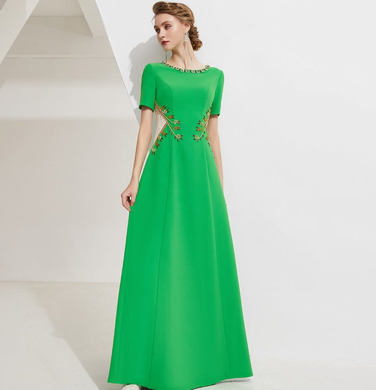 elegant dinner party dress Elegant Midaxi Evening Dress with Glitter and Backless Design for Cock Canary Houze