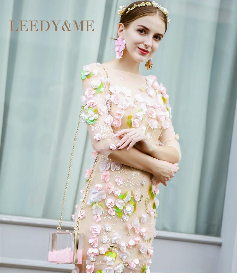 Sequin embellished fairy dress designer sexy mesh openwork wedding evening -Anselem S Sequin embellished fairy dress designer sexy mesh openwork wedding evening -Anselem S