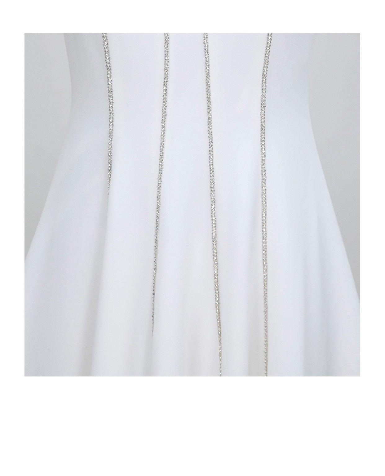 Simple square collar sleeveless high end dress- Lilibeth