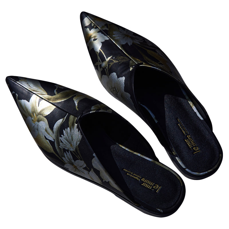 Retro Muller shoes slip sheepskin slippers leather shoes- Jan