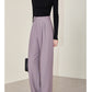 High-end Purple drape wide-leg tapered pant - Nusi