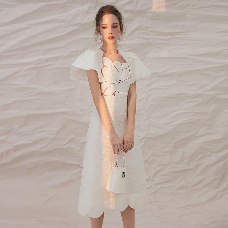 vintage designer white dress 1957 Vintage White Satin & Lace Wedding Dress
