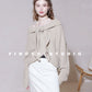 FINOCCI winter wool tied scarf loose pullover slouchy sweater - Frenchie