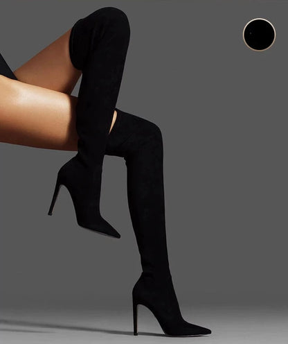 Fabfei Fall/Winter Pointed-toe Thin Heel Sexy Slim Over-the-Knee thigh boots - Classic