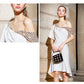 Luxury white and gold elegant evening dress - Lito