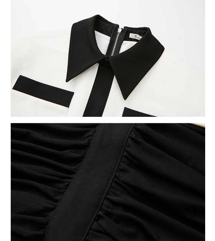 Modern retro dress features an alluring black mesh waist dress- Uni