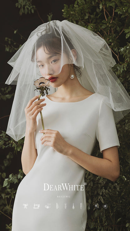 Early Spring 2023 Authentic Retro Mori Style  Wedding Headdress veil- Yunyao