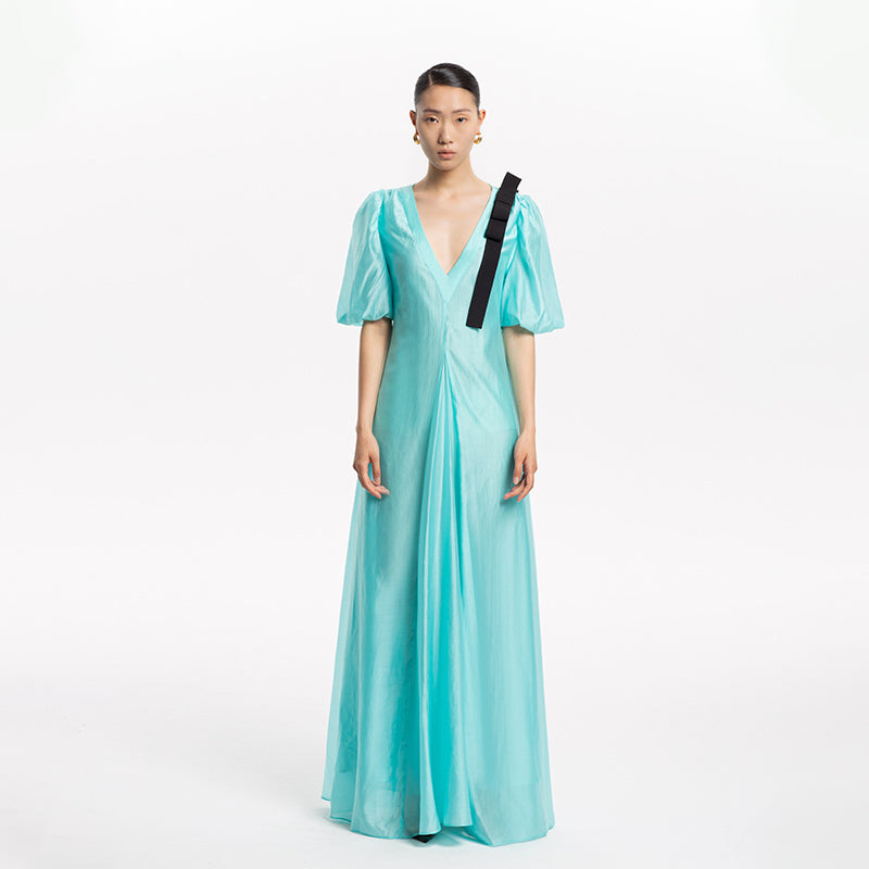 LEDI W breathable cool silky high-end flowy maxi dress - Olri