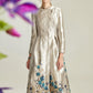 Limited Edition Luxury high end stepford wife 1950 jacquard  v neck mother of the bride dress - Ulja