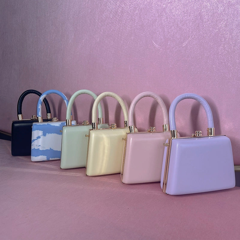 Le Palais Vintage Luxury Multi-Colour Mini Square Box Handbag-Lilian.