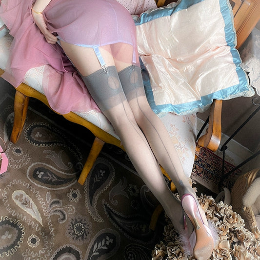 Le Palais Vintage Original Classic Retro Ultra-thin High Socks-Clint.