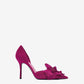 Early 2023 spring heep-reverse flower pattern, and a comfortable Fuchsia heel Lora
