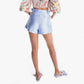 FAME summer Edge Bow Crystal Decorative luxury shorts - Salima