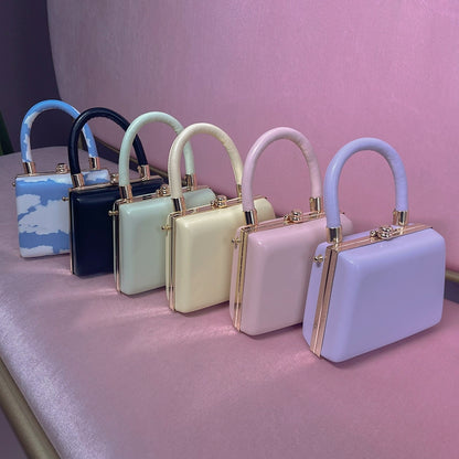 Le Palais Vintage Luxury Multi-Colour Mini Square Box Handbag-Lilian.
