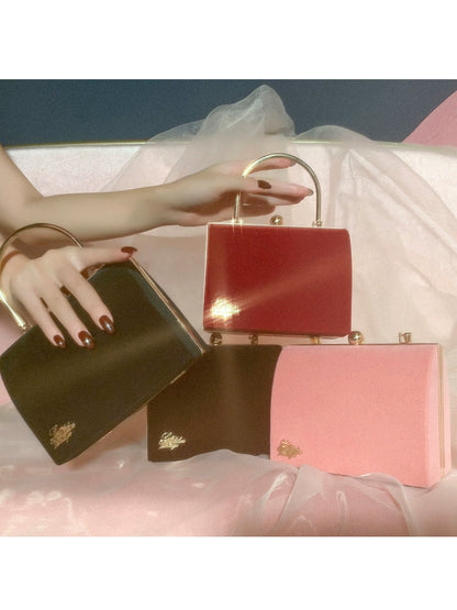 Le Palais Vintage Original Retro Delicate Velvet Crossbody Handbag-Diane.