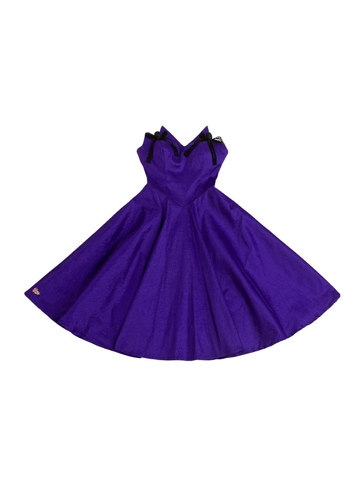 Le Palais vintage elegant Purple strapless bodice dress ONLY Le Palais vintage elegant Purple strapless bodice dress ONLY