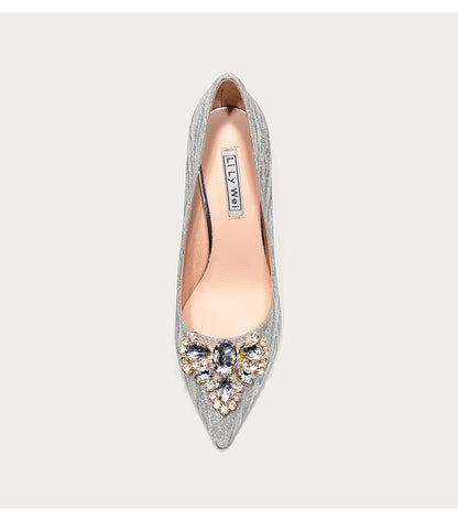 Lily wedding shoes bridal shoes champagne gold high heels- Thamara