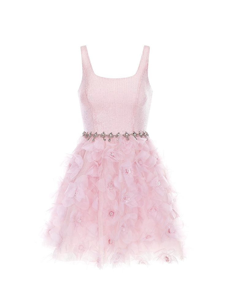 Wardrobes by Chen Elegant Pink Long Sleeve Short Jacket/Ruffle bridal Dress-Maggy