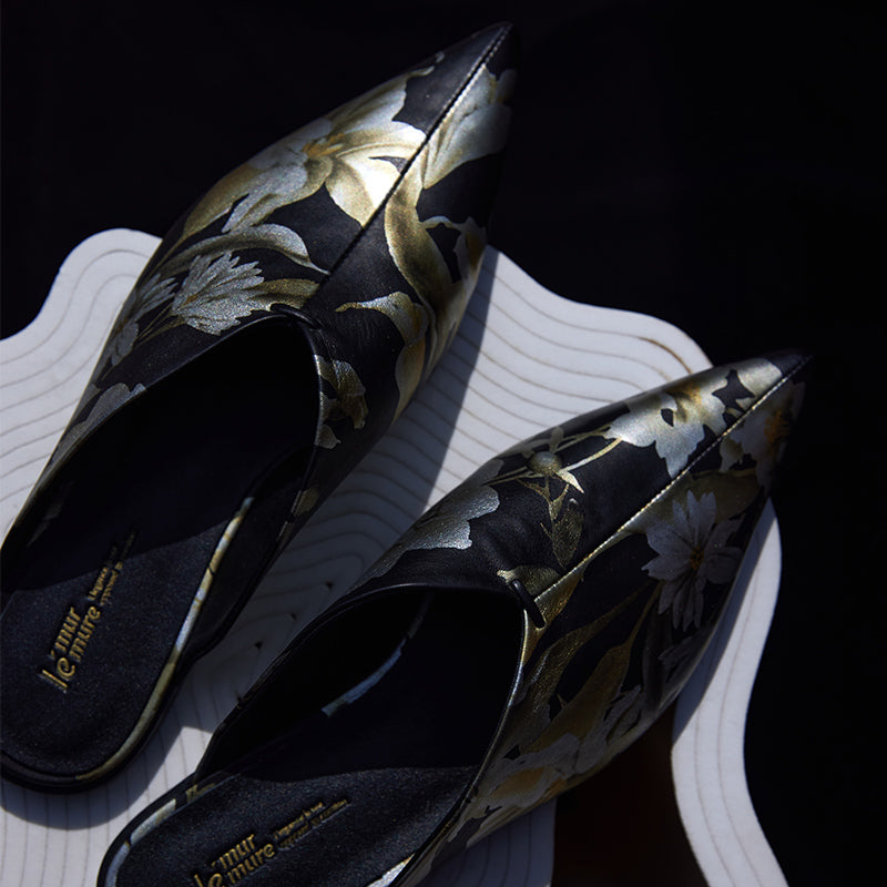 Retro Muller shoes slip sheepskin slippers leather shoes- Jan