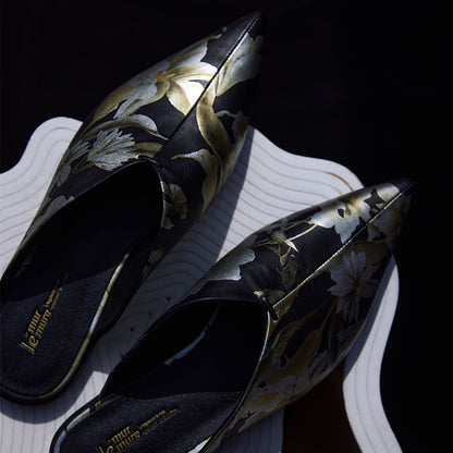 Retro Muller shoes slip sheepskin slippers leather shoes- Jan