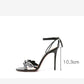 Early 2023 Spring new anti-ankle strap hot diamond open toe stiletto sandals for - Brori