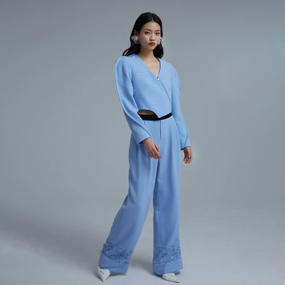 LEDIM W irregular blazer asymmetic luxury top - Arc