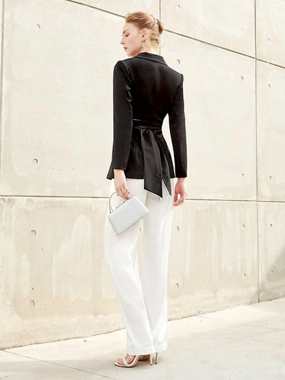 Siduo designer Autumn black and white women's fashion suit set- Koiie