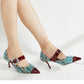 B-FEI original design high-heel stitching pointed toe stiletto sheepskin shoes- Finn